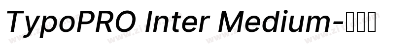 TypoPRO Inter Medium字体转换